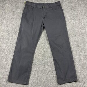 Canali Pants Mens 36x30 Blue Chino Regular Fit Stretch 5 Pocket Italy Silk